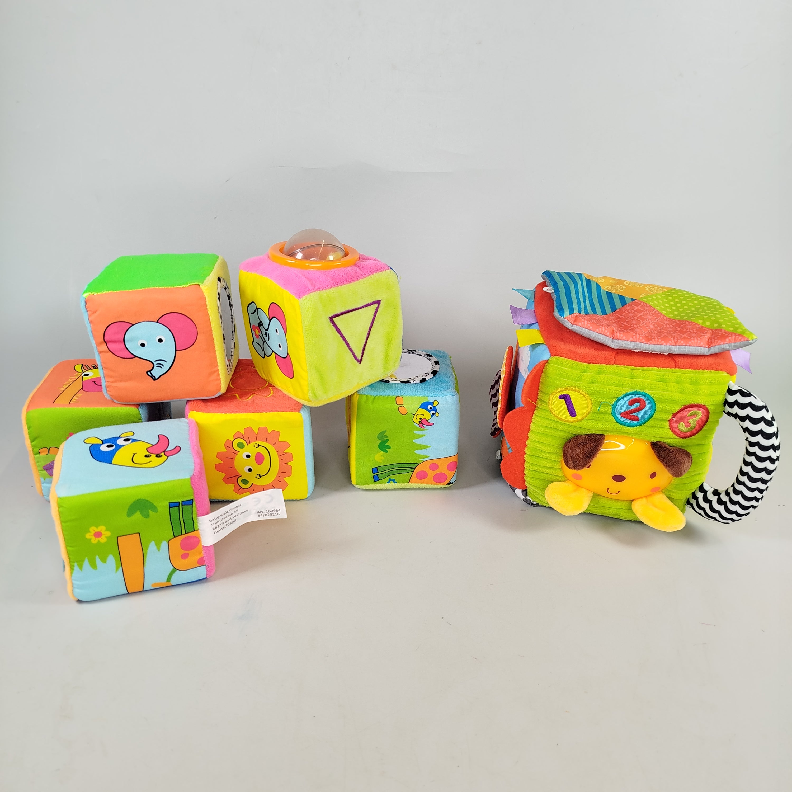 Verschiedene Marken Baby-Stoffwürfel-Set